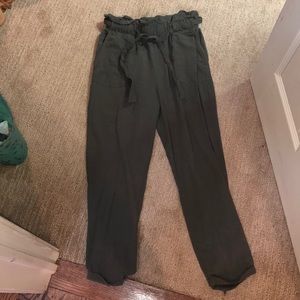 Kendall & Kylie High Waisted Tie Pants